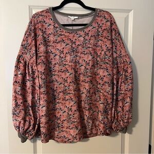 Pink Floral Long Sleeve Shirt